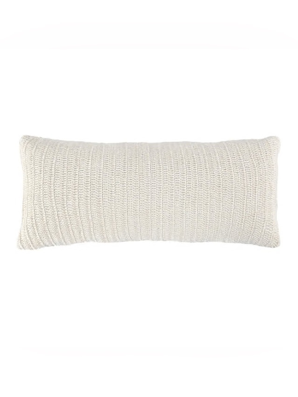 Villa NWT Cream Knit Lumbar Pillow - Neutral Decorative Pillow